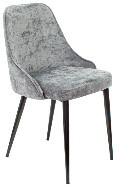 Стул KF-5 велюр серый, ножки черный металл