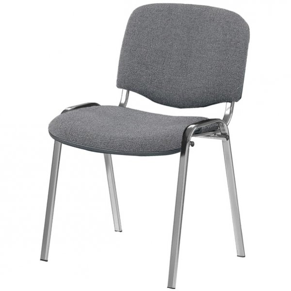 Стул ИЗО каркас хромированный, ткань серая