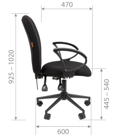 Кресло оператора  CHAIRMAN 9801 BLACK