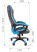 Кресло CHAIRMAN Драйв 22 Экокожа серо-голубое