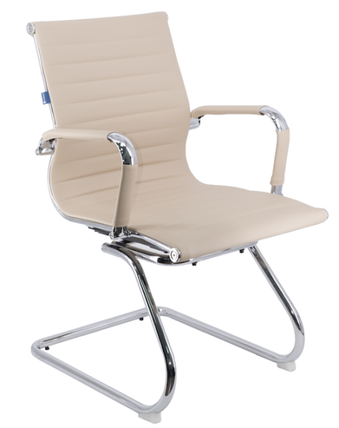 Кресло для посетителя EverProf LEO CF Экокожа, бежевое