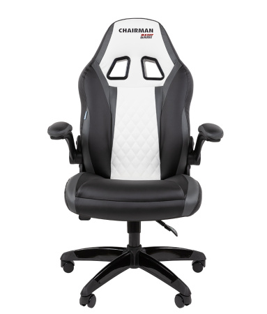 Кресло игровое Chairman Драйв 15 черный / серый / белый