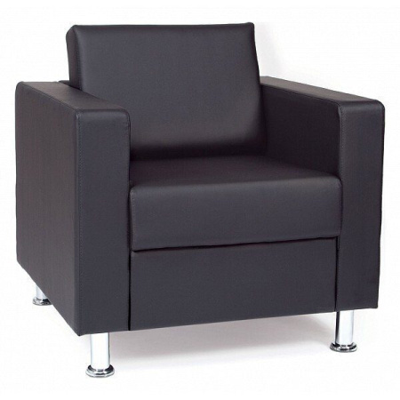 Кресло СИМПЛ Экокожа, черный EUROLINE-9100