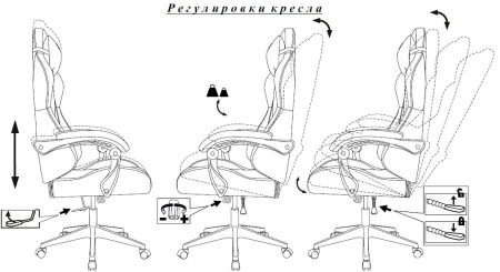 Кресло игровое Zombie Predator крестовина пластик, ткань черная