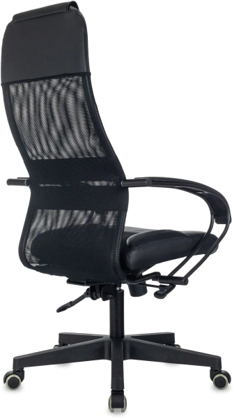 Кресло Бюрократ CH Нова Люкс Сетка/экокожа черная