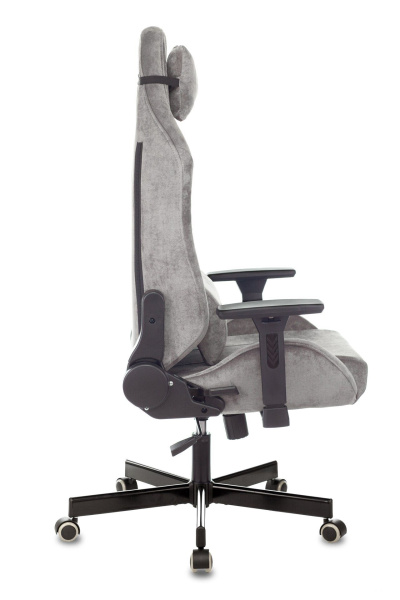 Кресло игровое Knight N1, крестовина металл, ткань Серый