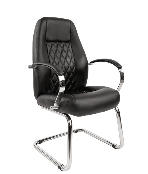Кресло для посетителя CHAIRMAN 950V Экокожа Черный