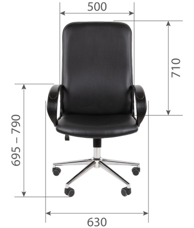 Кресло офисное CHAIRMAN 278 ЭКО черный