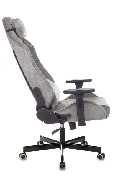 Кресло игровое Knight N1, крестовина металл, ткань Серый