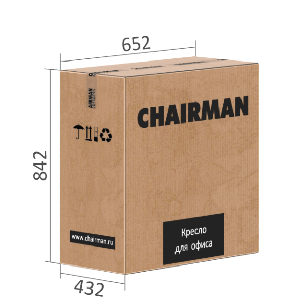 Кресло  руководителя CHAIRMAN 442 Ткань, велюр