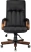 Кресло руководителя Бюрократ T-9932 Walnut Экокожа черная