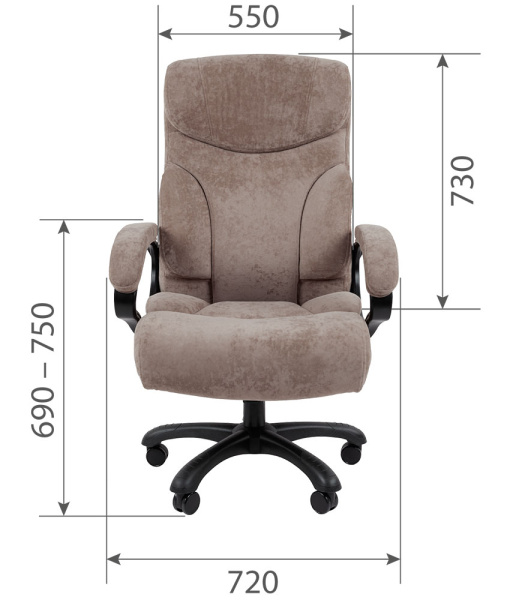 Кресло CHAIRMAN ДОМ 401 Велюр темно-бежевый