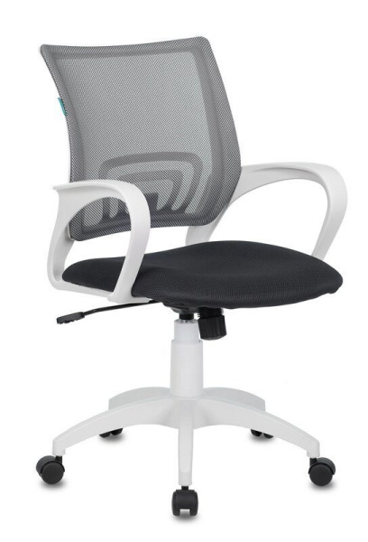 Кресло Бюрократ CH-W695N Сетка/ткань (пластик белый), серое