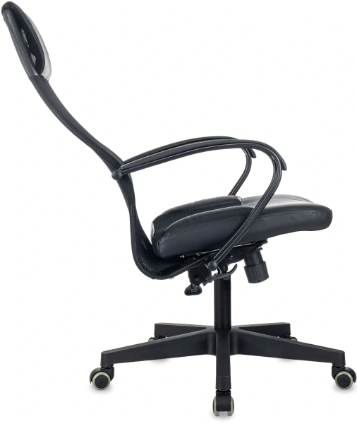Кресло Бюрократ CH Нова Люкс Сетка/экокожа черная