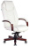 Кресло Бюрократ T-9923WALNUT до 200 кг (натур.кожа+иск.кожа, дерево), слоновая кость