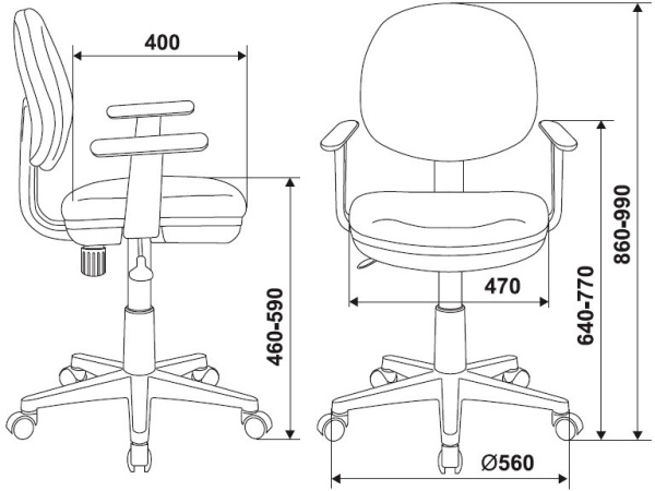 Кресло детское CH-W356 белый пластик, серый Light-19