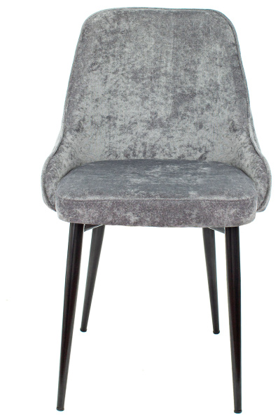 Стул KF-5 велюр серый, ножки черный металл