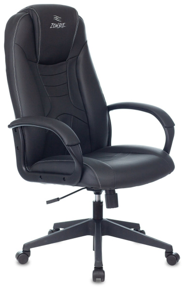 Кресло Бюрократ Зомби 8 Экокожа кожа Черный