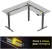 Стол для компьютера Cactus CS-EDXL 160x140x72см электропривод столешница МДФ черный каркас черный