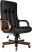 Кресло руководителя Бюрократ T-9932 Walnut Экокожа черная