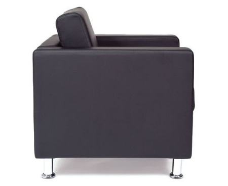 Кресло СИМПЛ Экокожа, черный EUROLINE-9100