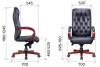 Кресло руководителя Everprof Monaco Wood Кожа Черная