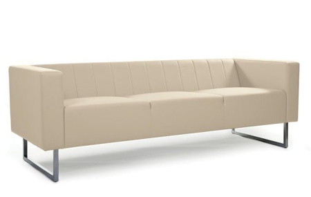 Диван трехместный ВЕНТА Экокожа, бежевый EUROLINE-907