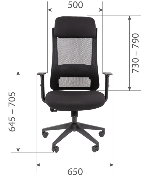 Кресло офисное CHAIRMAN 500LT Ткань черная