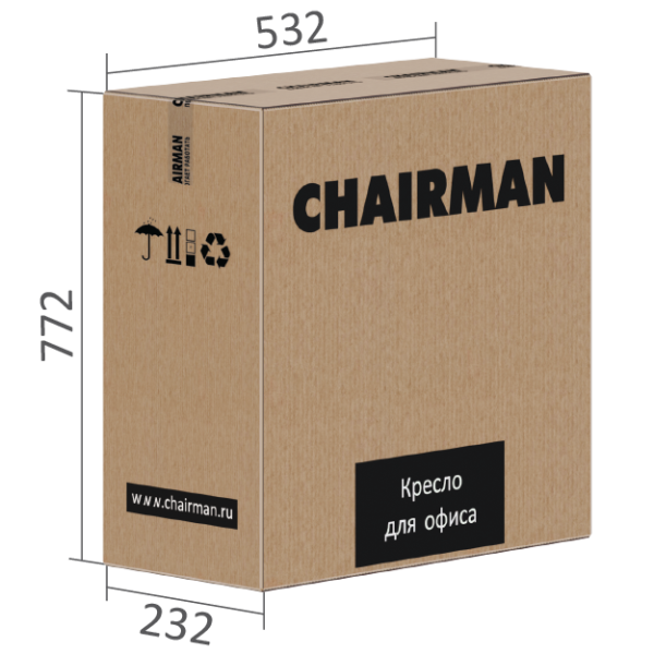 Кресло руководителя CHAIRMAN 573 Сетка/Ткань