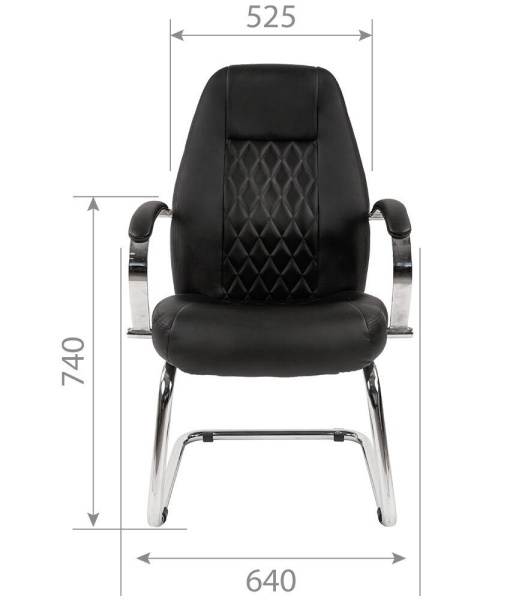 Кресло для посетителя CHAIRMAN 950V Экокожа Черный