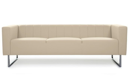Диван трехместный ВЕНТА Экокожа, бежевый EUROLINE-907