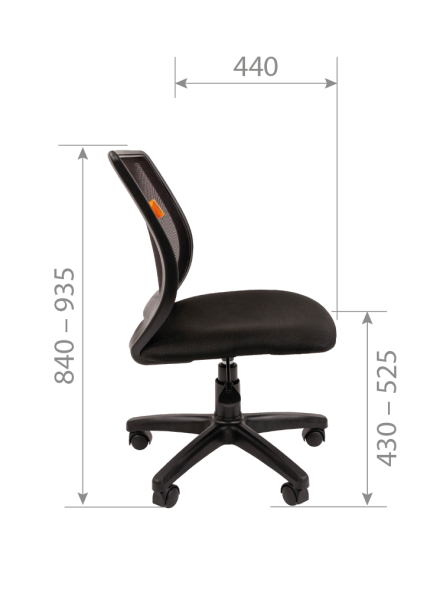 Кресло офисное CHAIRMAN 699 bl Ткань, серая спинка