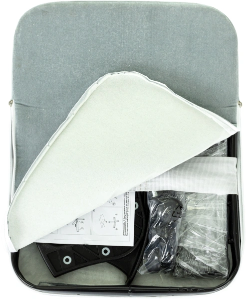 Кресло Бюрократ Triest Ткань велюр Fabric серо-голубой Light-28