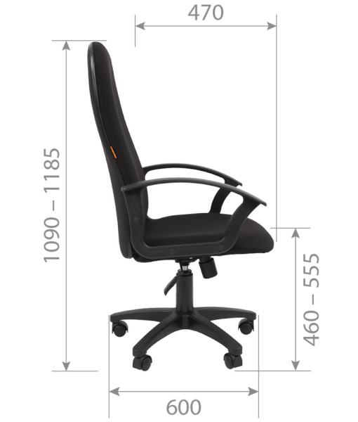 Кресло офисное Chairman 289 ткань Черный