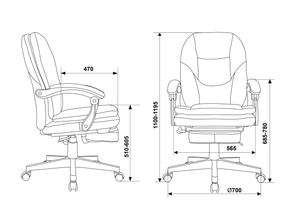 Кресло T-9950 MSG-F Fabric черный Light-20