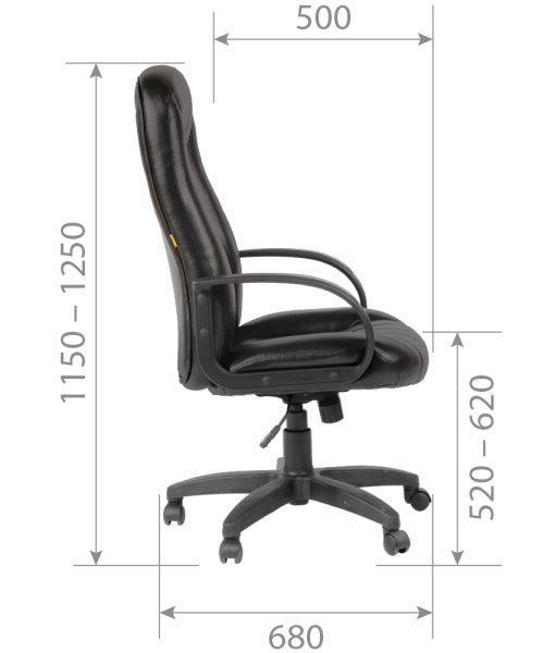 Кресло офисное Chairman 685 Экокожа, черный