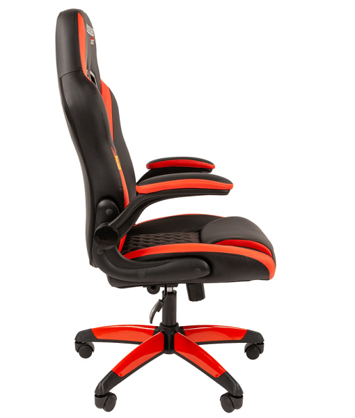 Кресло Chairman Драйв 15 откидные подлокотники, черно-красное