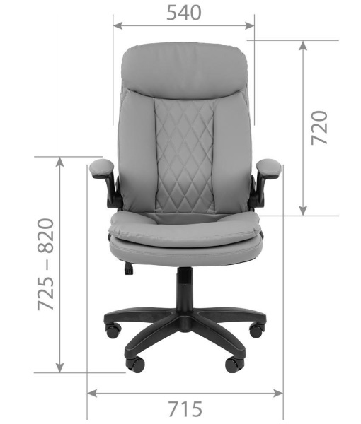 Кресло руководителя CHAIRMAN 533 Экокожа черная