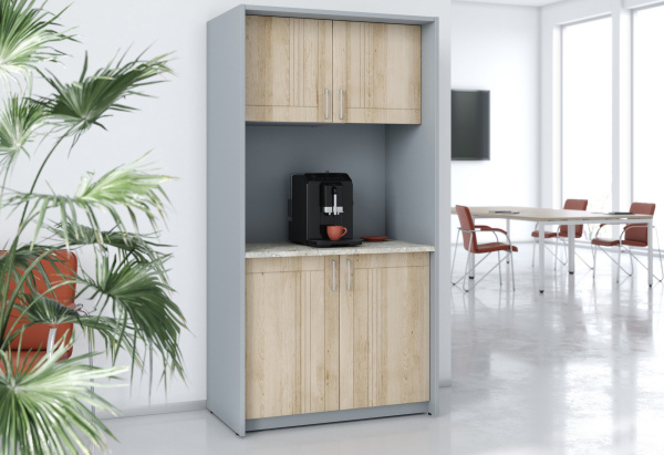 Шкаф для посуды SCB 120.2ML Бук Тиара/Металлик 1030х600х2000