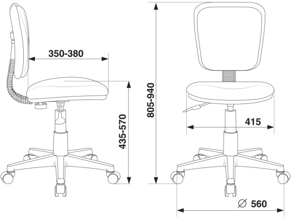 Кресло детское CH-W204 пластик белый, серый Light-19