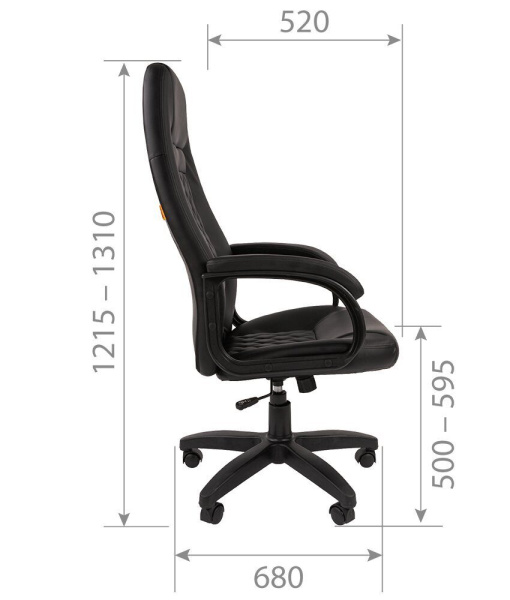 Кресло офисное CHAIRMAN 950LT пластик, экокожа Черный