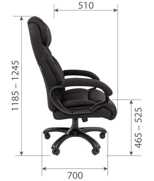 Кресло CHAIRMAN 401 Ткань черная крестовина пластик