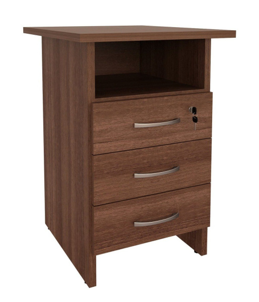 62.60 Тумба приставная с замком Альфа, орех пегас