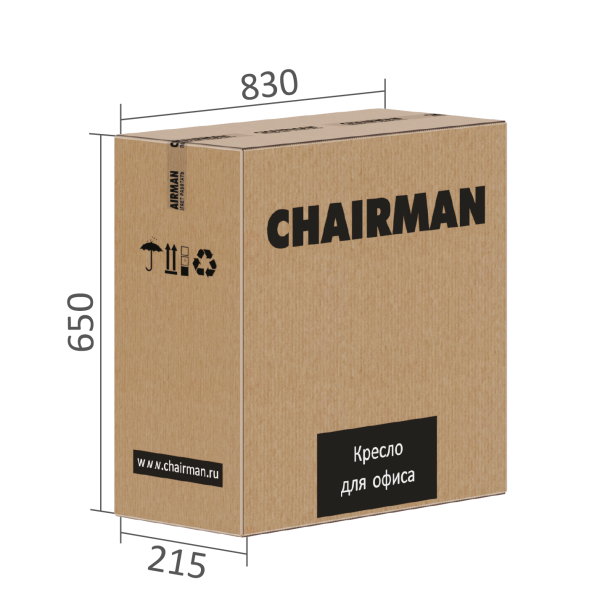 Офисное кресло Chairman 612 черная сетка, пластик