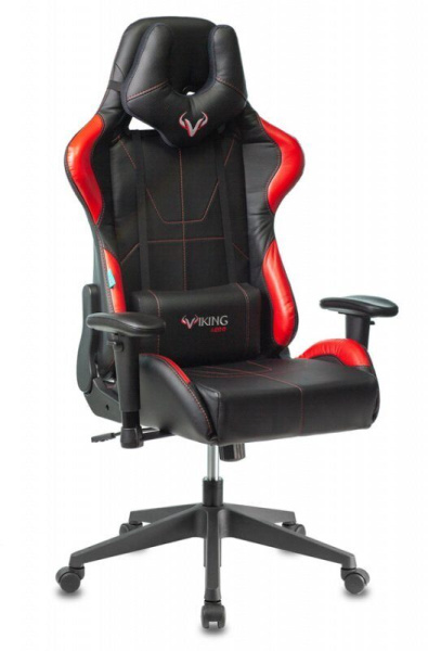 Кресло игровое Бюрократ VIKING 5 AERO Искусственная кожа, красный