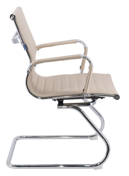 Кресло для посетителя EverProf LEO CF Экокожа, бежевое
