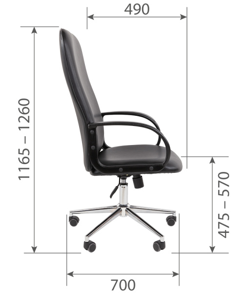 Кресло офисное CHAIRMAN 278 ЭКО черный